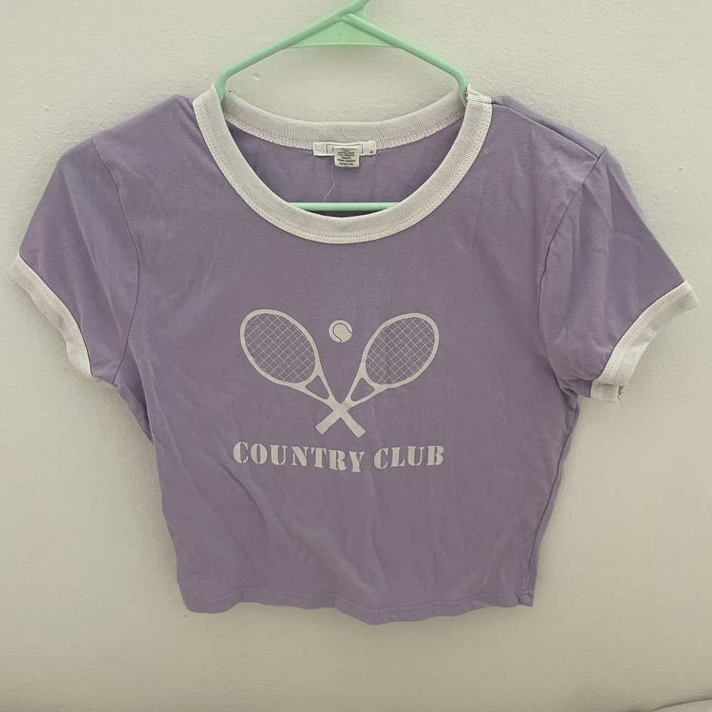 short sleeve light purple tee